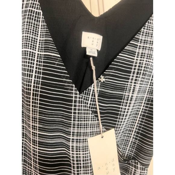 NWT A New Day size small black & white midi dress - Picture 2 of 2